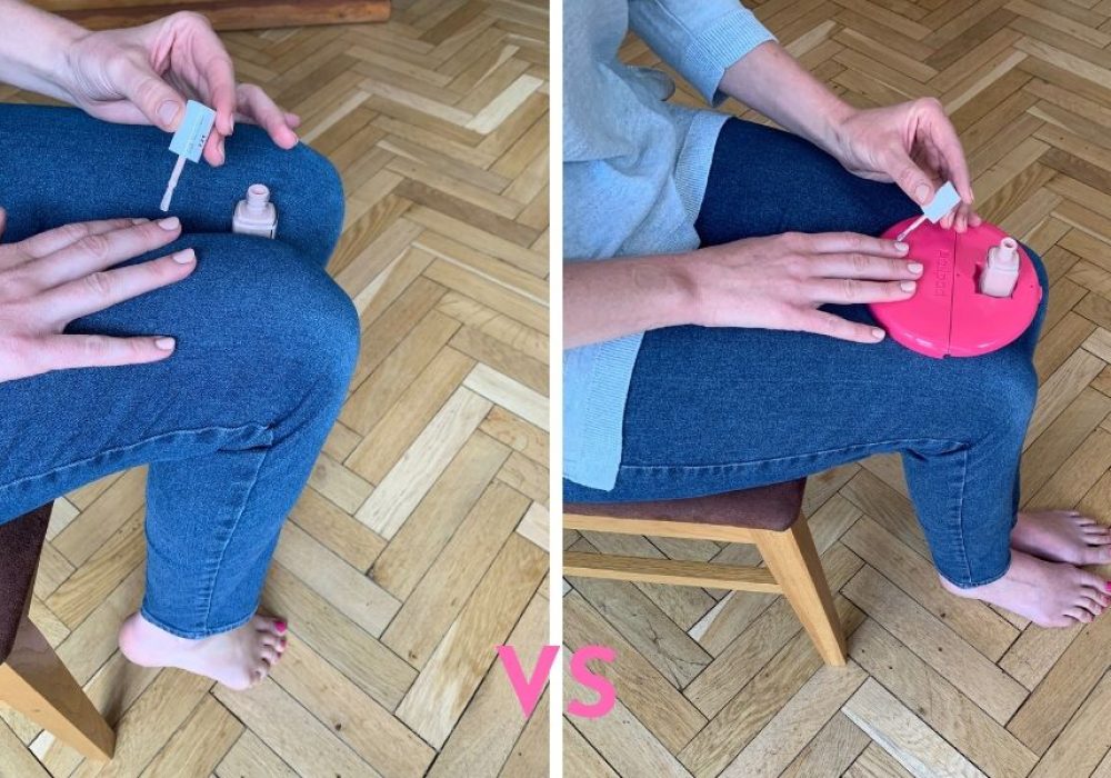 Nailpad provides a steady even, solid surface for home manicures