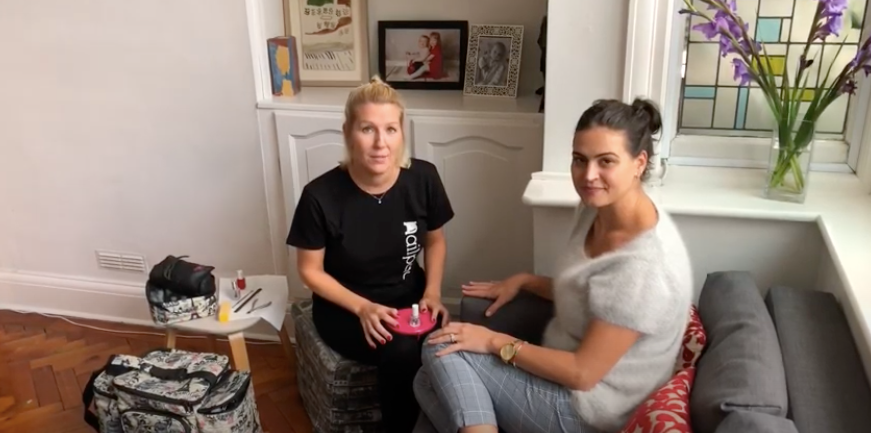 Load video: mobile nail tech support nail painting