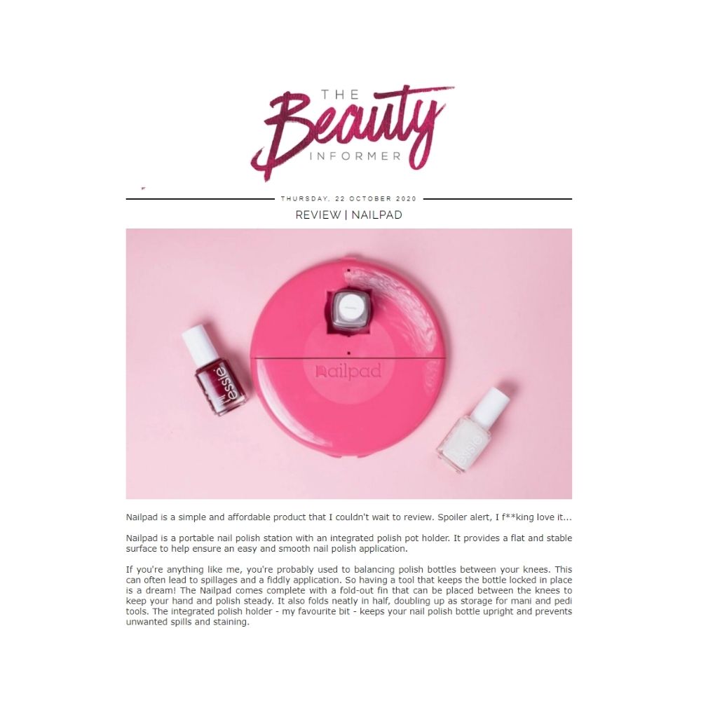 The Beaaty Informer with Nailpad as a self nail painting beauty product